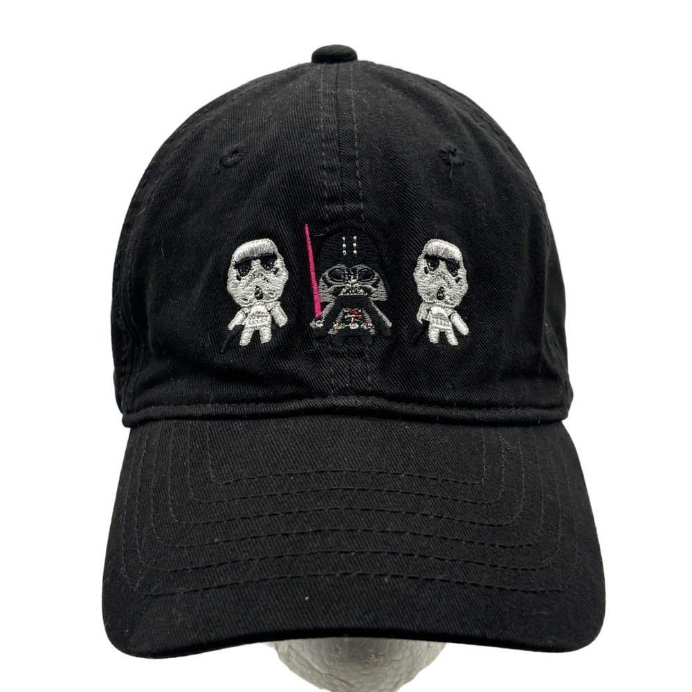 Star Wars Hat Darth Vader Stormtrooper Embroidered Black Adjustable 100% Cotton
